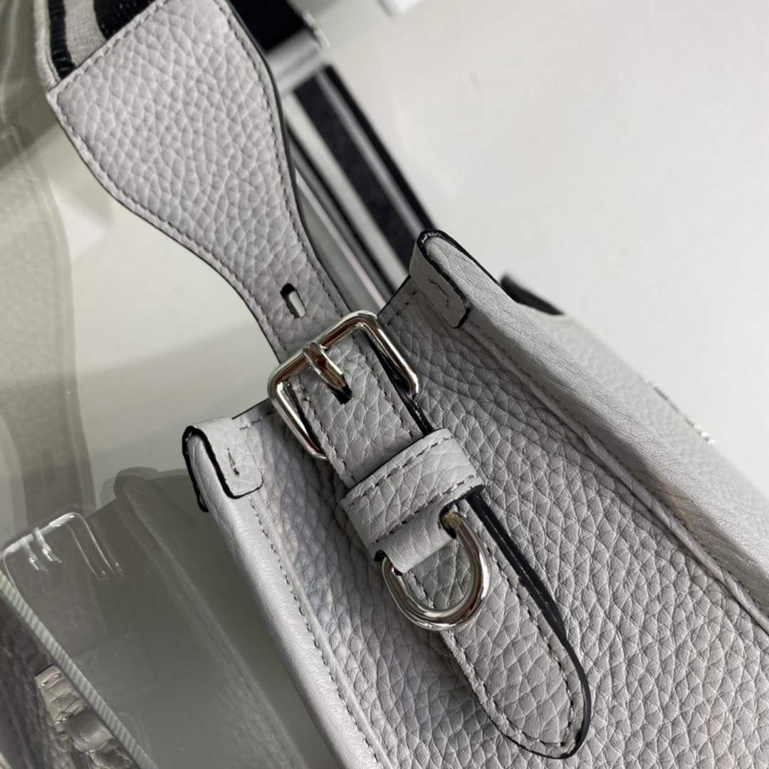 Prada Leather hobo bag 1BC073 Gray - Default Title - View 6