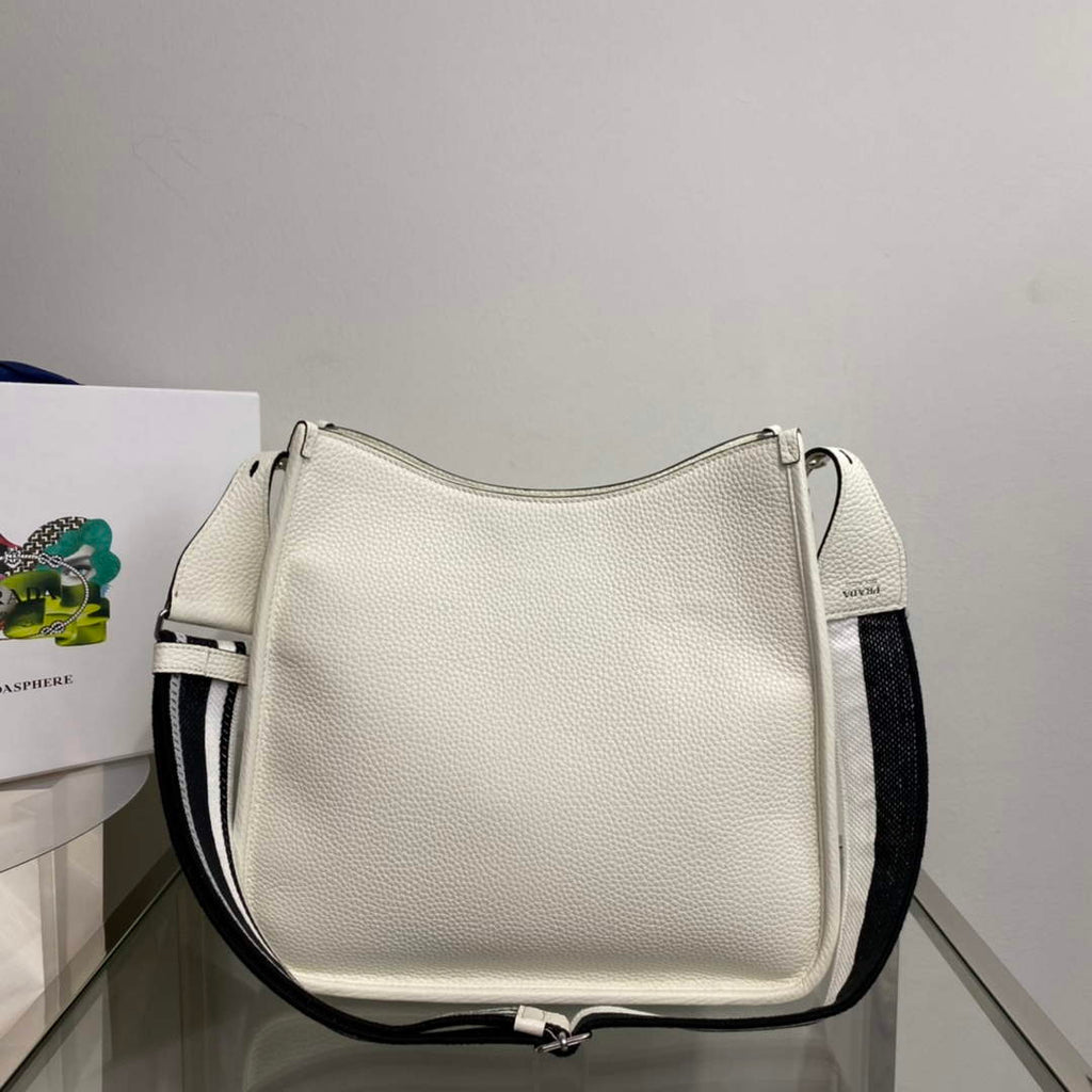 Prada Leather hobo bag 1BC073 white