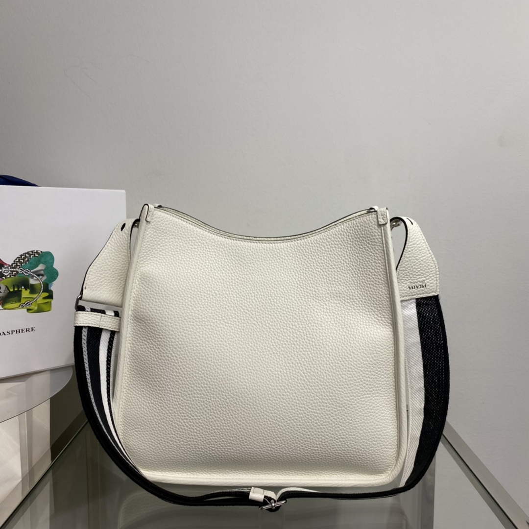 Prada Leather hobo bag 1BC073 white - Default Title - View 2