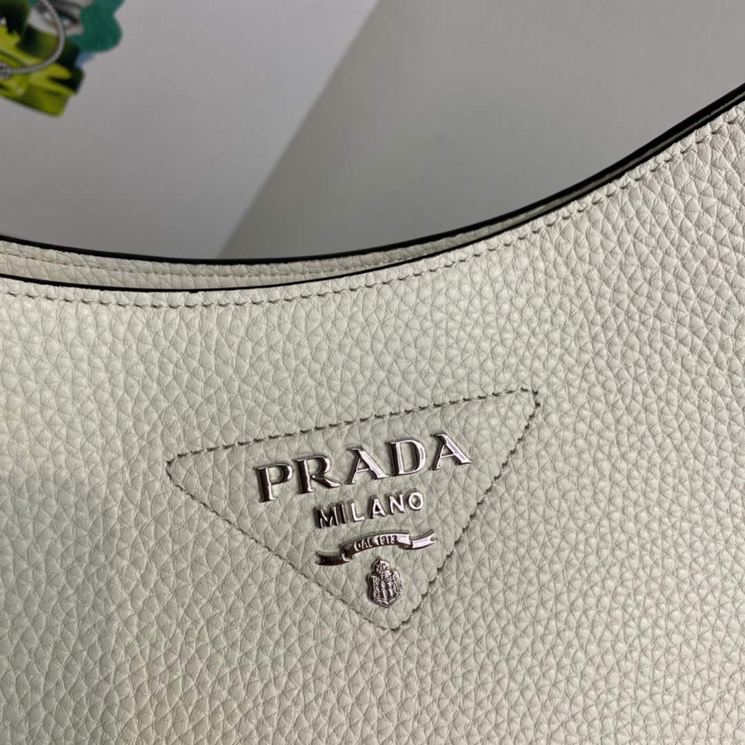 Prada Leather hobo bag 1BC073 white