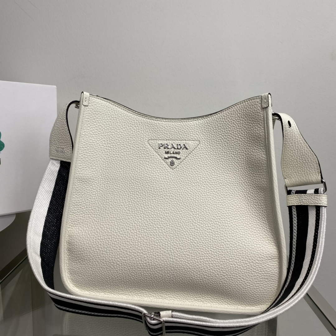 Prada Leather hobo bag 1BC073 white