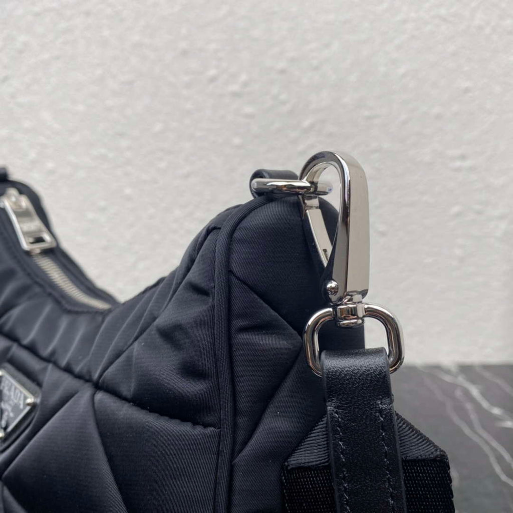 Prada 1BC151 Padded Re-Nylon shoulder bag Black