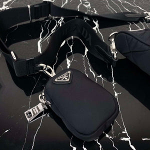Prada 1BC151 Padded Re-Nylon shoulder bag Black - Default Title - View 7