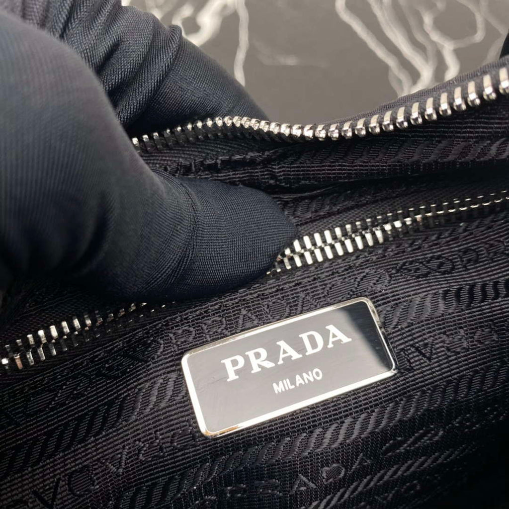 Prada 1BC151 Padded Re-Nylon shoulder bag Black
