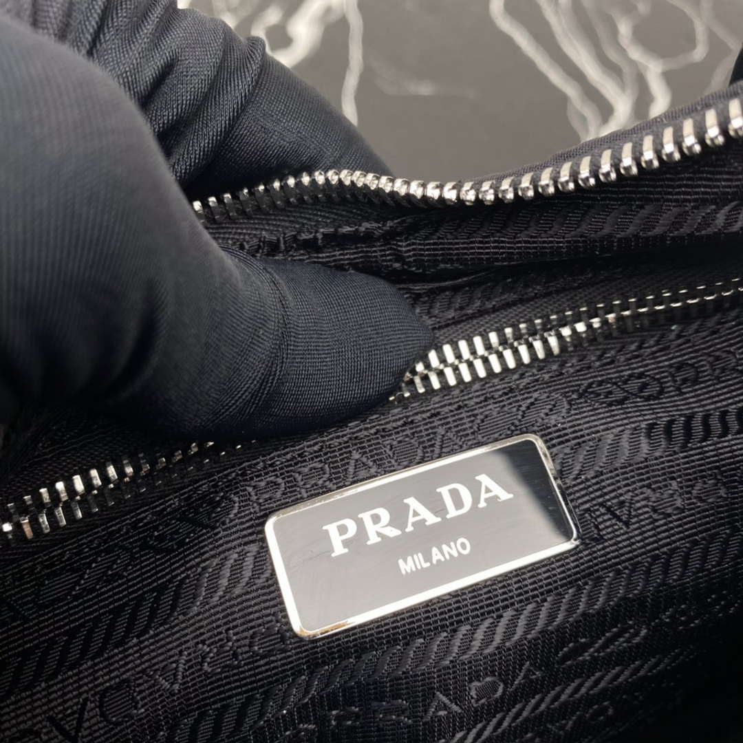 Prada 1BC151 Padded Re-Nylon shoulder bag Black