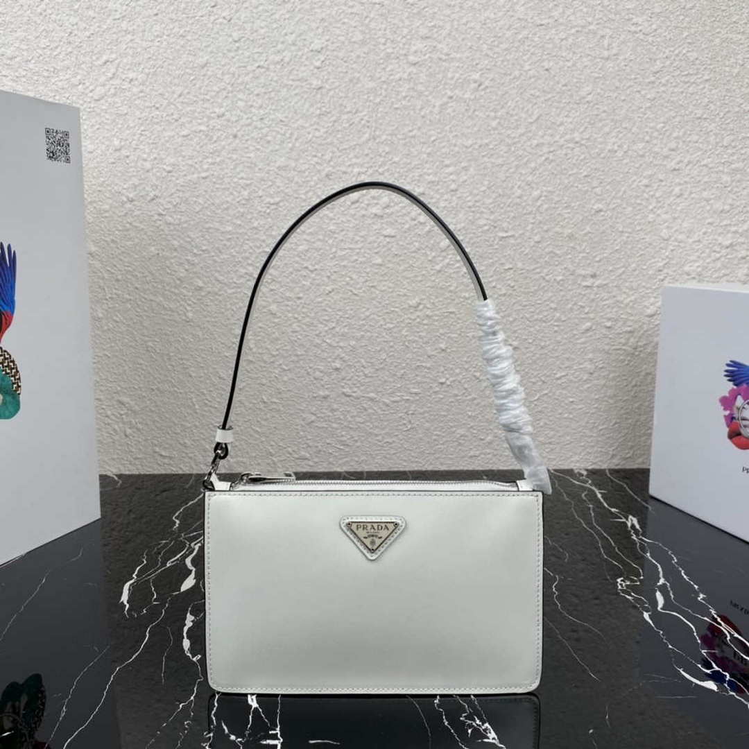 Prada 1BC155 Saffiano leather mini bag White - Default Title - View 1