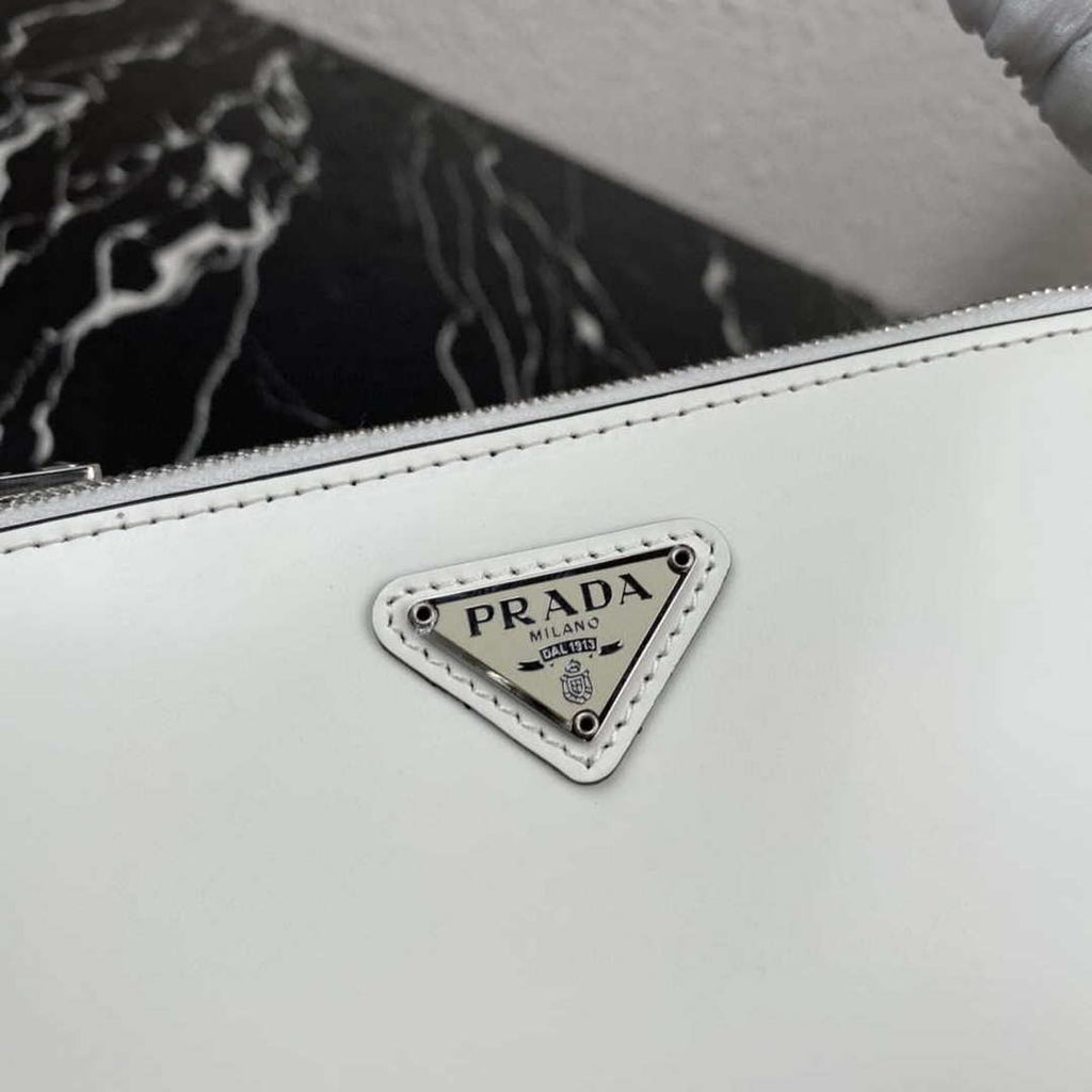 Prada 1BC155 Saffiano leather mini bag White