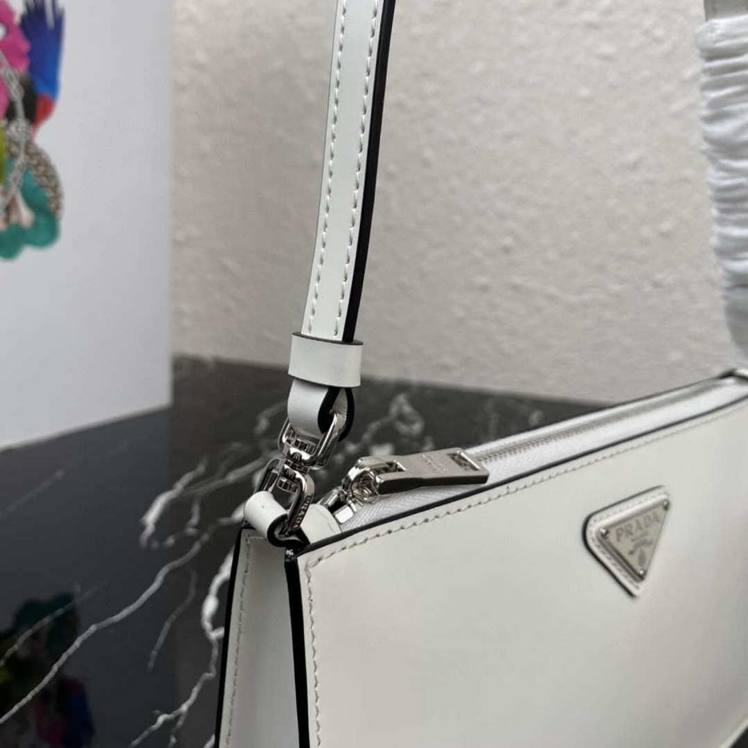 Prada 1BC155 Saffiano leather mini bag White