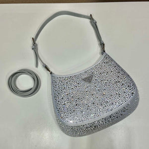 Prada 1BC169 Prada Cleo satin bag with appliqu¨¦s White - Default Title - View 3