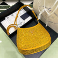 Prada 1BC169 Prada Cleo satin bag with appliqu¨¦s Gold Yellow