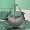 Prada 1BC194 Arqué small leather Shoulder  Bag Gray - Default Title - View 1