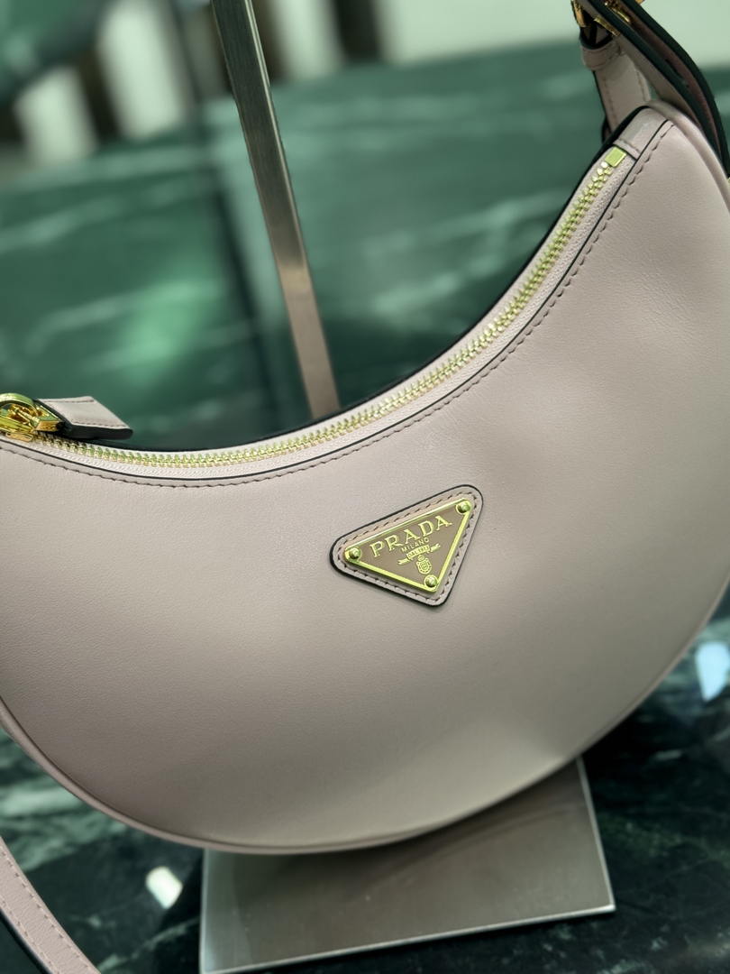 Prada 1BC194 Arqué small leather Shoulder  Bag Ligth Pink