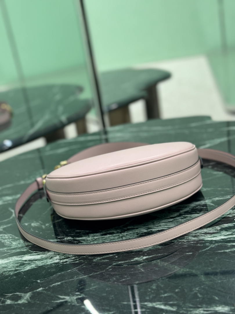 Prada 1BC194 Arqué small leather Shoulder  Bag Ligth Pink