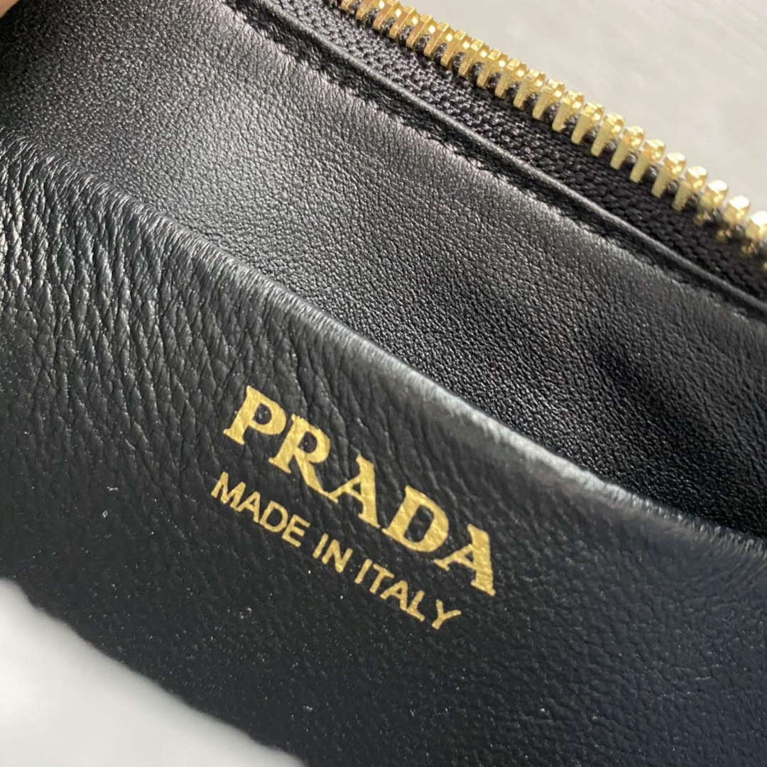 Prada 1BC194 Prada Arqu¨¦ Leather Shoulder Bag Black