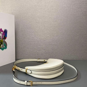 Prada 1BC194 Prada Arqu¨¦ Leather Shoulder Bag White - Default Title - View 5