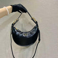 Prada 1BC194 Prada Arqu¨¦ naplak patent leather shoulder bag Black - Default Title - View 1