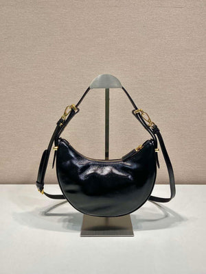 Prada 1BC194 Prada Arqu¨¦ naplak patent leather shoulder bag Black - Default Title - View 5