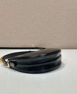 Prada 1BC194 Prada Arqu¨¦ naplak patent leather shoulder bag Black - Default Title - View 7