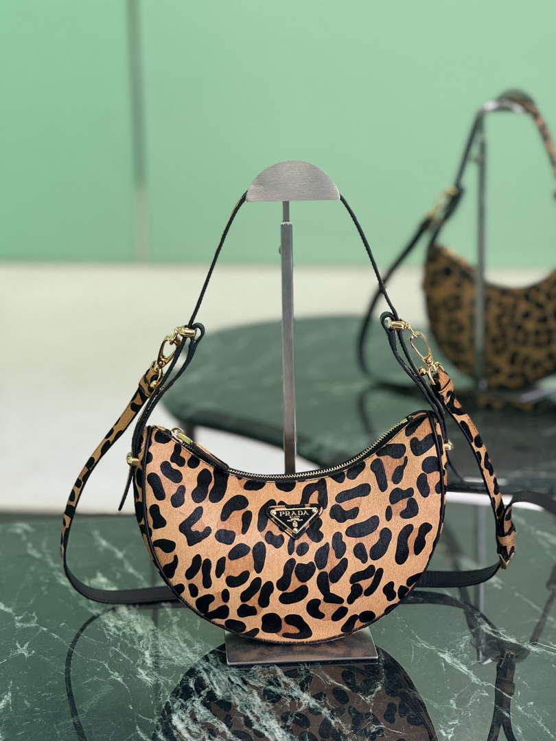 Prada 1BC194 Prada Arqu¨¦ printed leather shoulder bag Honey