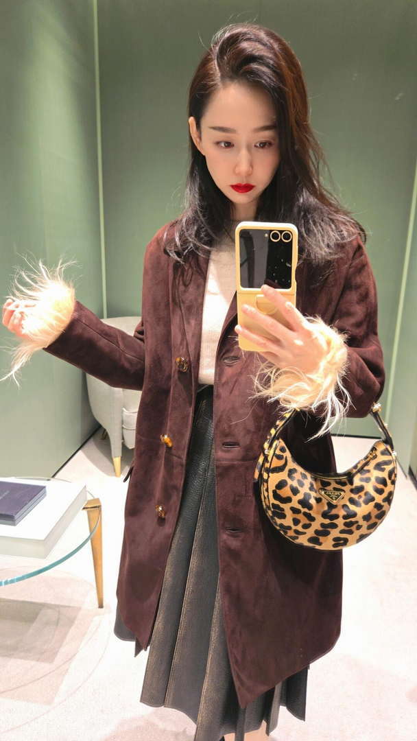 Prada 1BC194 Prada Arqu¨¦ printed leather shoulder bag Honey