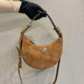 Prada 1BC194 Prada Arqu¨¦ suede leather shoulder bag Brown - Default Title - View 1