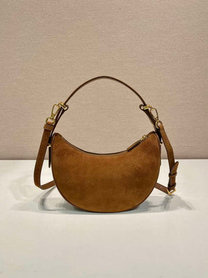 Prada 1BC194 Prada Arqu¨¦ suede leather shoulder bag Brown - Default Title - View 4