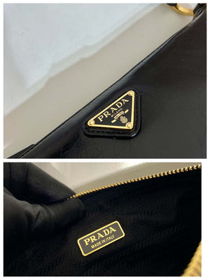 Prada 1BC201 Re-Edition 2002 small leather shoulder bag Black - Default Title - View 9