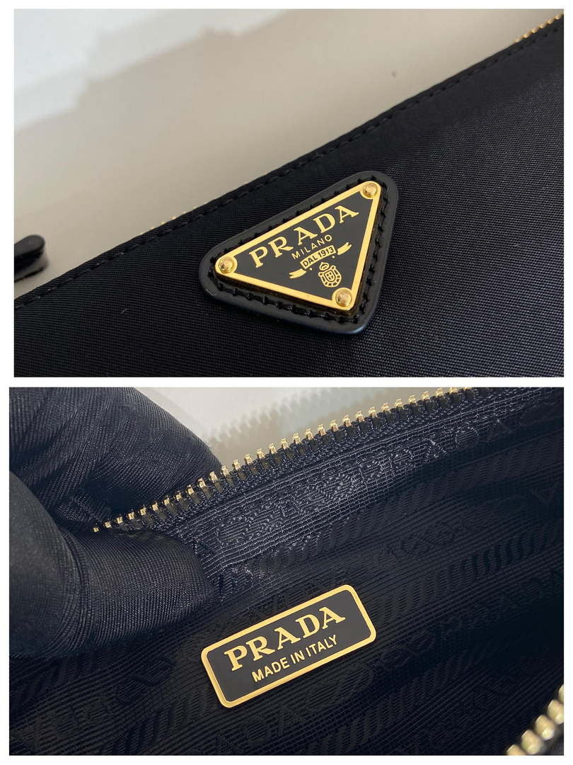 Prada 1BC201 Re-Edition 2002 small Re-nylon fabric shoulder bag Black - Default Title - View 5