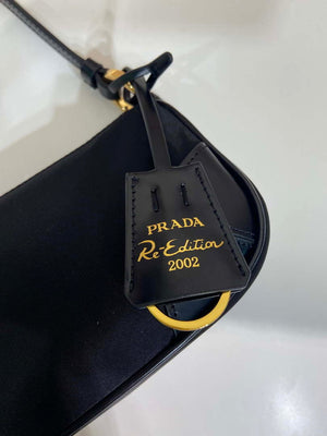 Prada 1BC201 Re-Edition 2002 small Re-nylon fabric shoulder bag Black - Default Title - View 7
