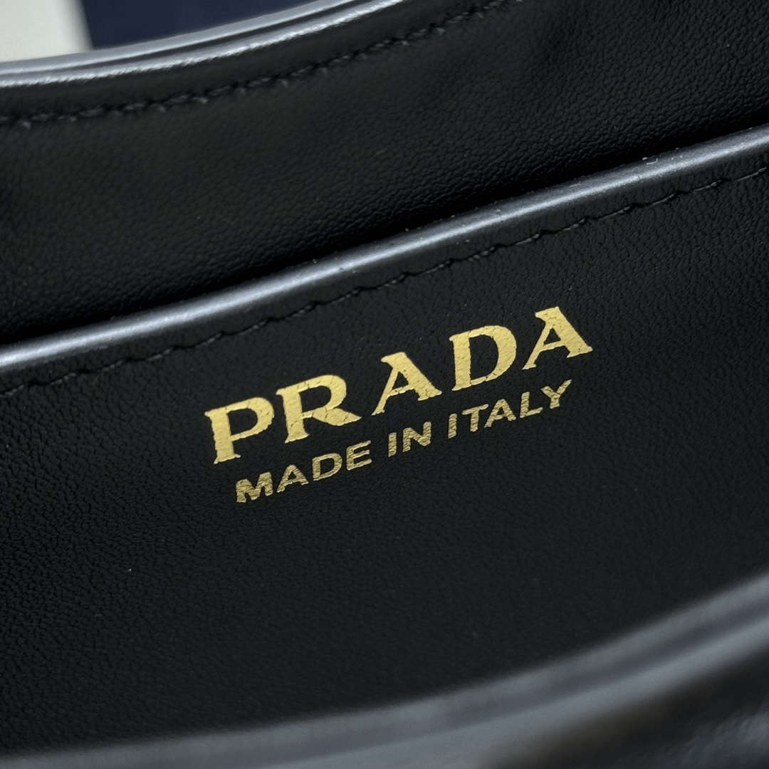 Prada 1BC202 Wicker and leather Prada Arqu¨¦ bag Natural Black