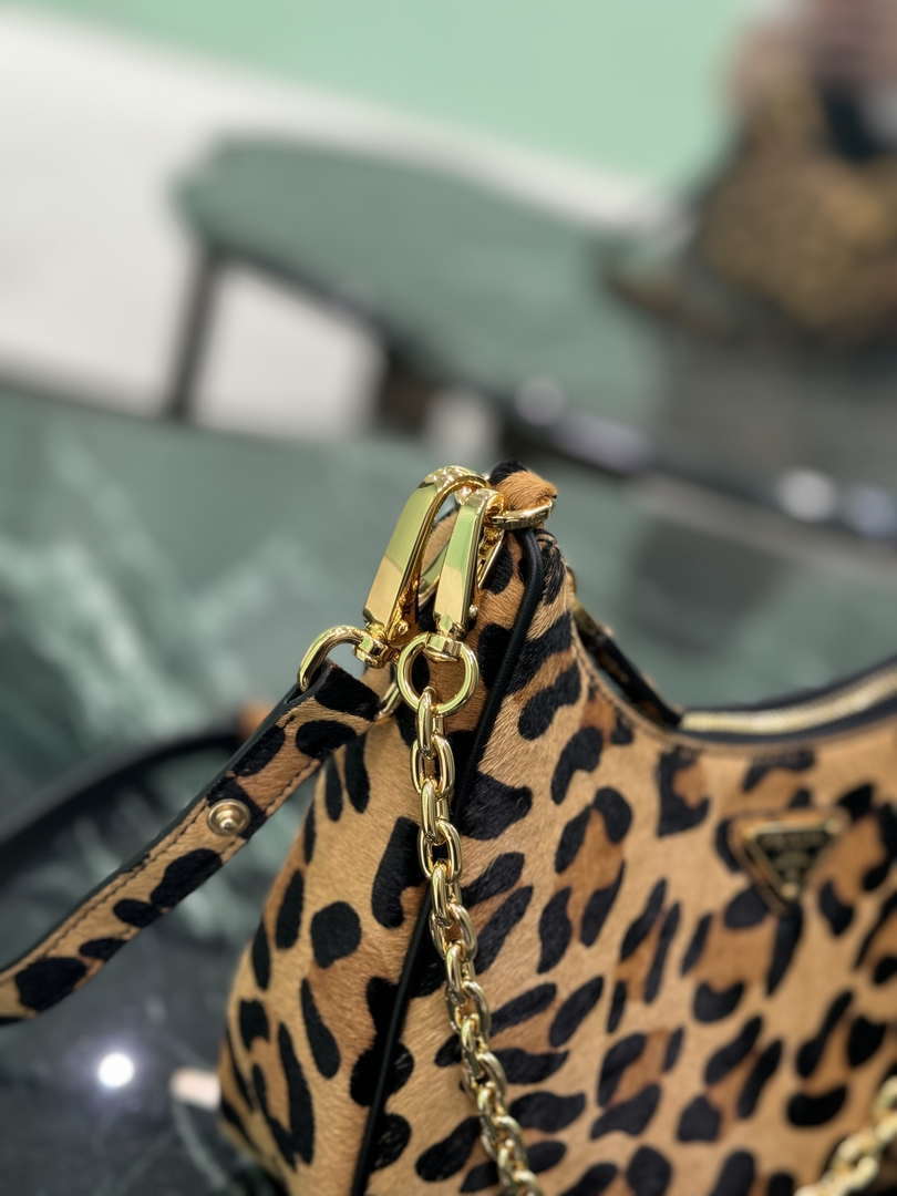 Prada 1BC204 Prada Re-Edition printed leather mini-bag Honey