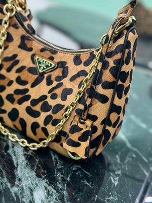 Prada 1BC204 Prada Re-Edition printed leather mini-bag Honey - Default Title - View 7
