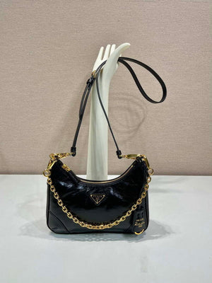 Prada 1BC204 Saffiano Bright Leather Mini-Bag Black - Default Title - View 1