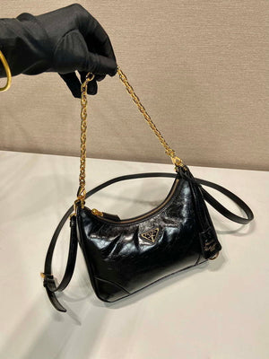 Prada 1BC204 Saffiano Bright Leather Mini-Bag Black - Default Title - View 3