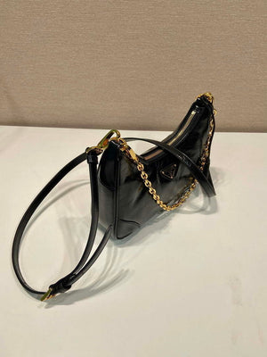 Prada 1BC204 Saffiano Bright Leather Mini-Bag Black - Default Title - View 4
