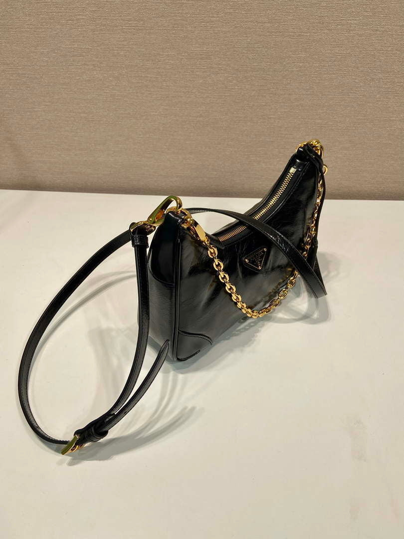 Prada 1BC204 Saffiano Bright Leather Mini-Bag Black - Default Title - View 4