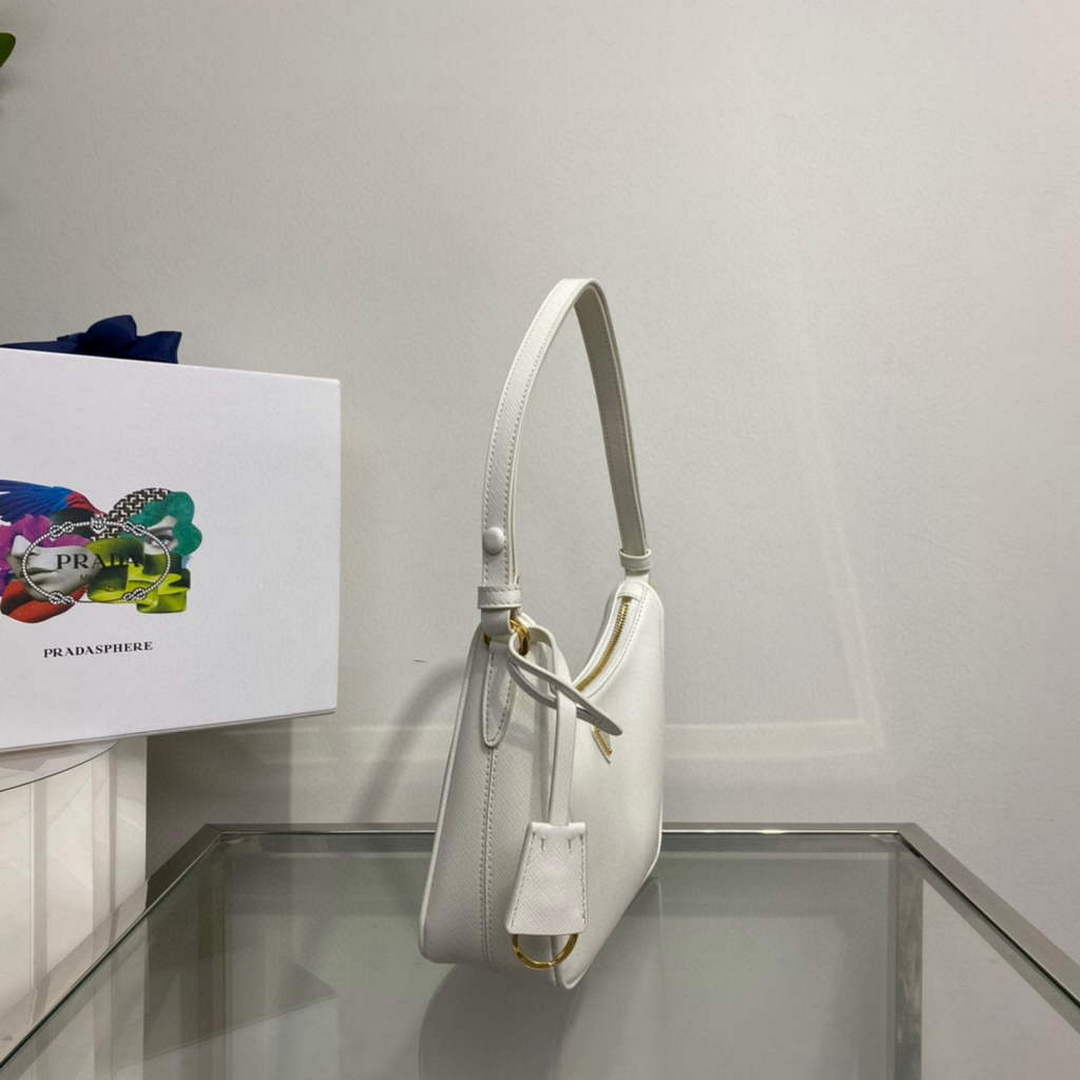 Prada 1BC204 Saffiano Leather Mini-Bag White - Default Title - View 3