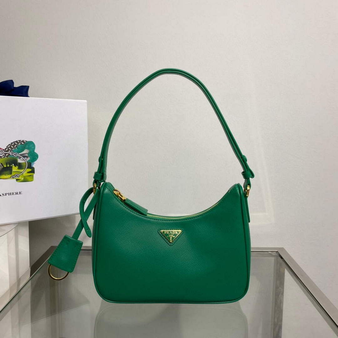 Prada 1BC204 Saffiano Leather Mini-Bag Green - Default Title - View 1