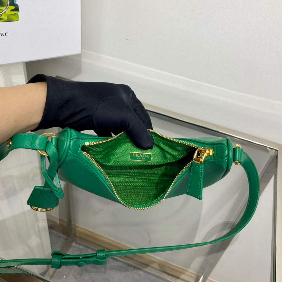 Prada 1BC204 Saffiano Leather Mini-Bag Green - Default Title - View 9