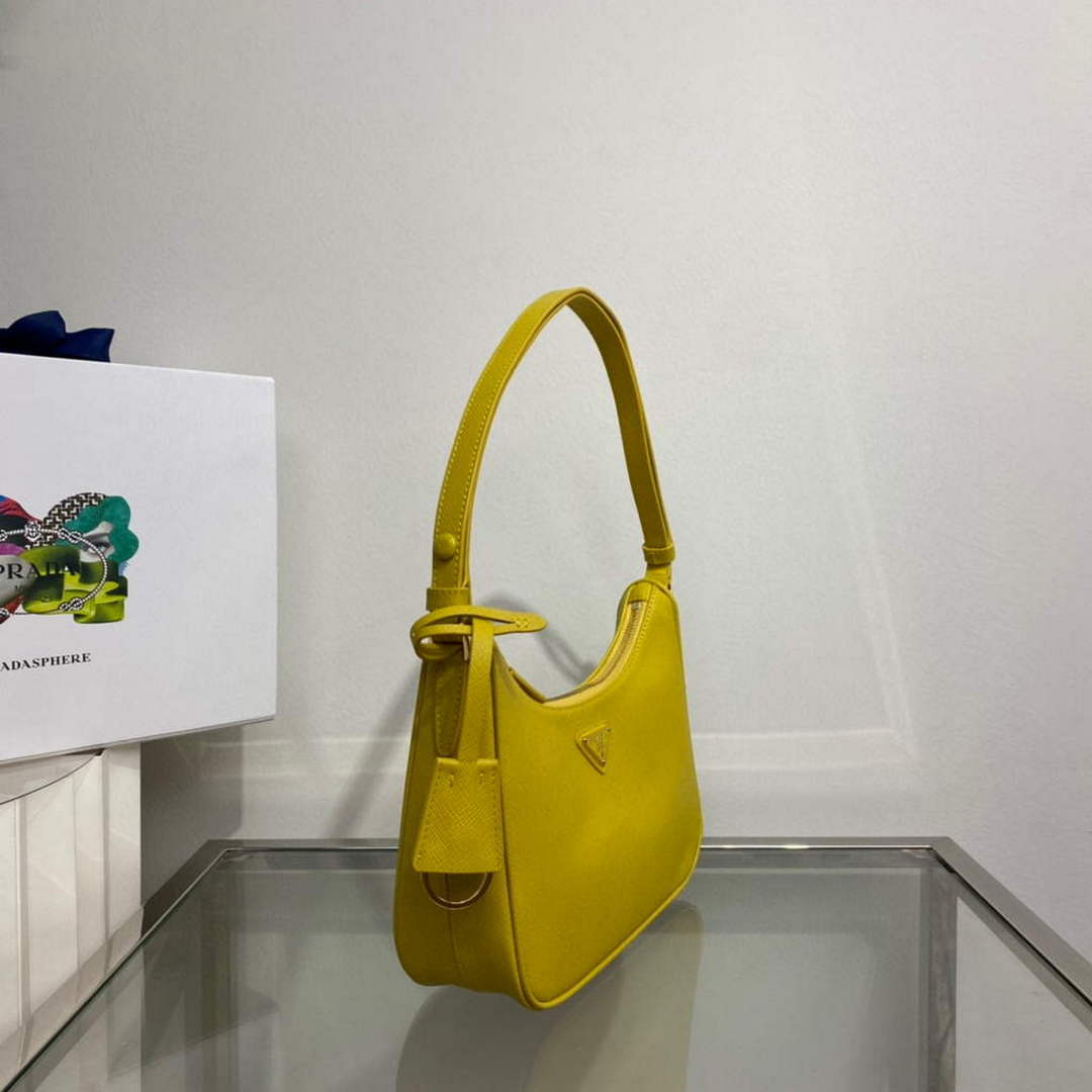 Prada 1BC204 Saffiano Leather Mini-Bag Yellow - Default Title - View 3