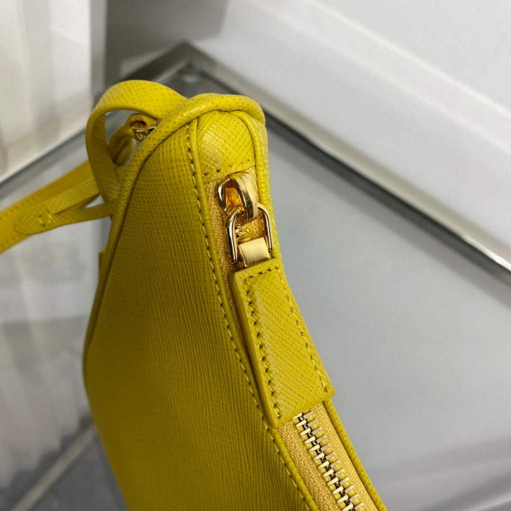 Prada 1BC204 Saffiano Leather Mini-Bag Yellow