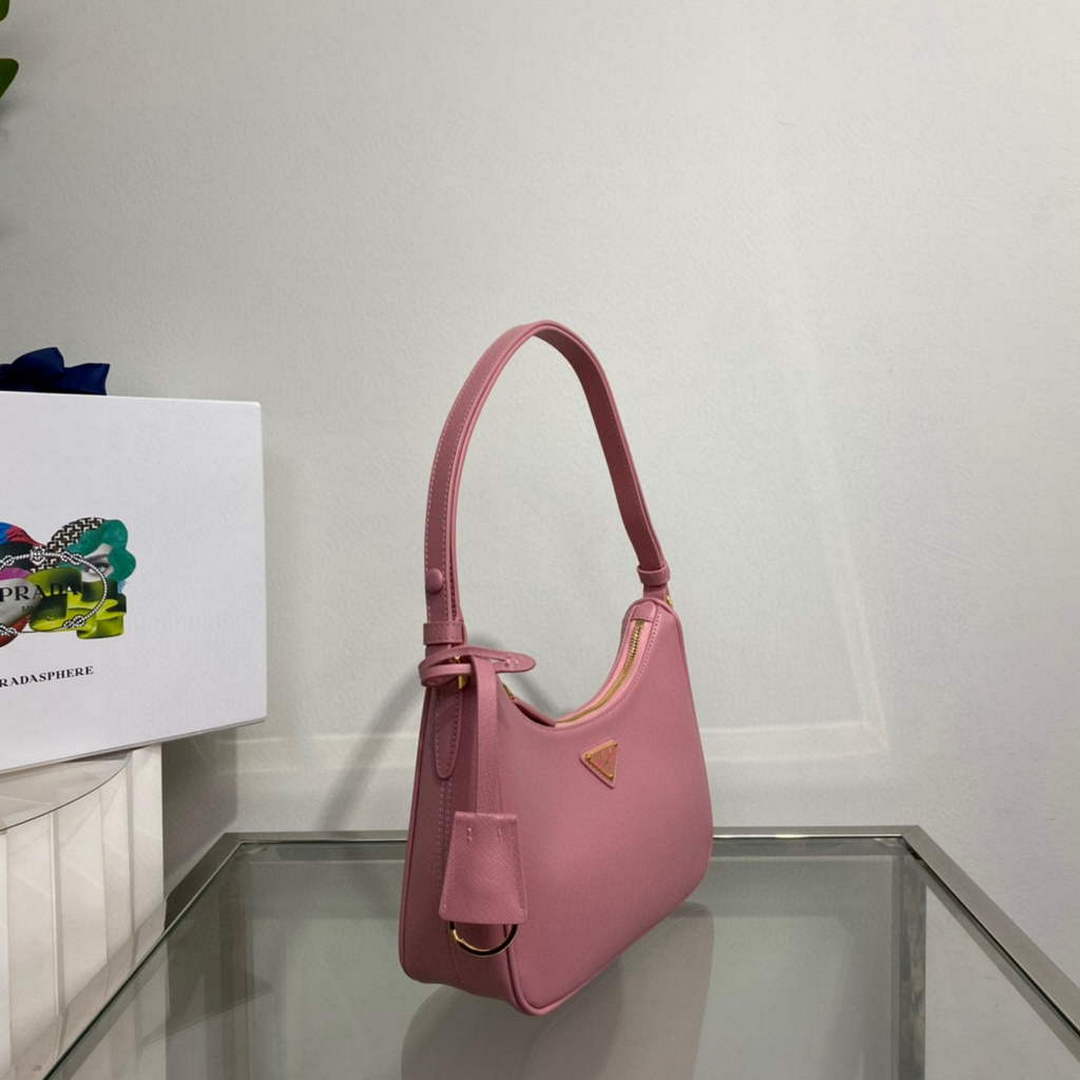 Prada 1BC204 Saffiano Leather Mini-Bag Pink - Default Title - View 3