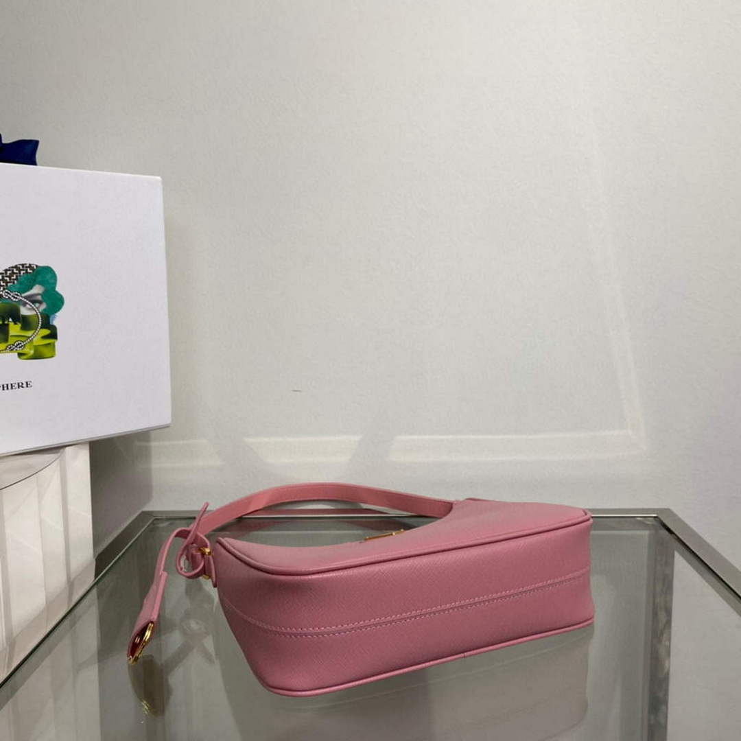 Prada 1BC204 Saffiano Leather Mini-Bag Pink
