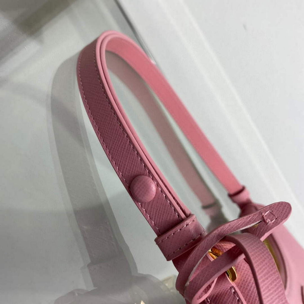 Prada 1BC204 Saffiano Leather Mini-Bag Pink