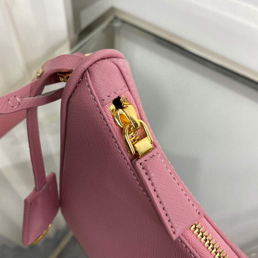 Prada 1BC204 Saffiano Leather Mini-Bag Pink - Default Title - View 8