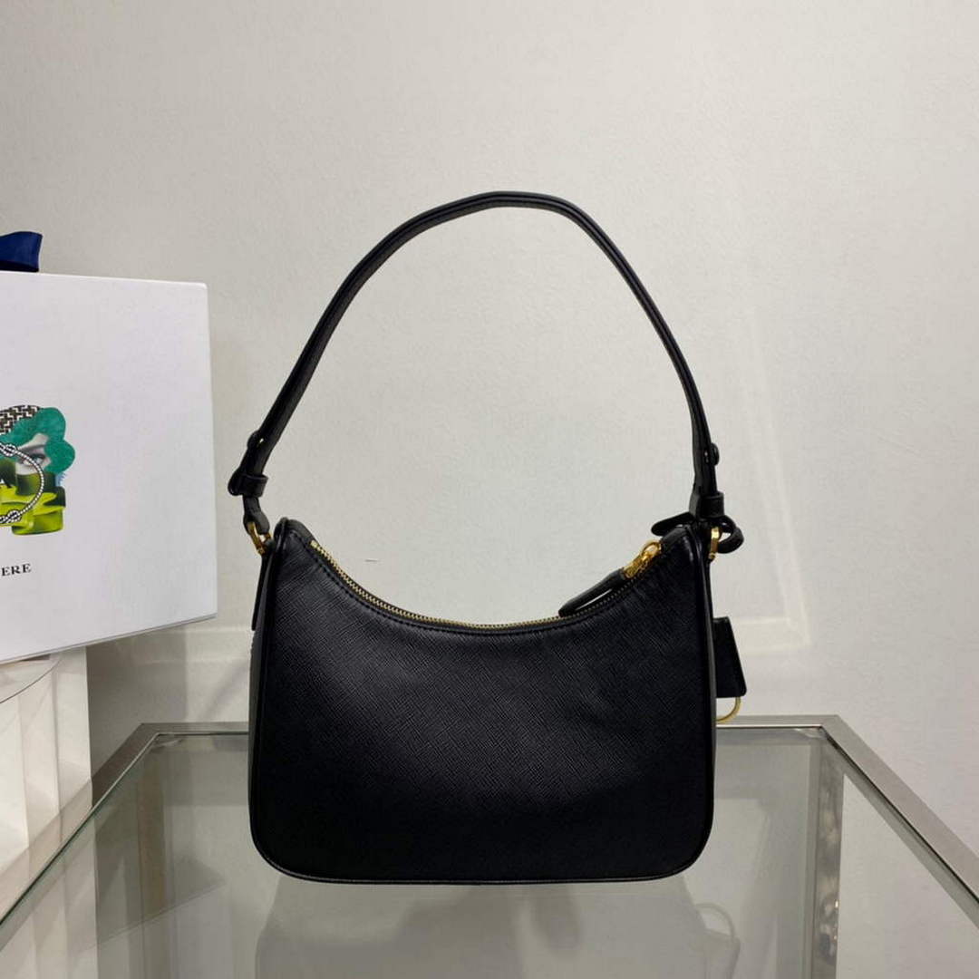 Prada 1BC204 Saffiano Leather Mini-Bag Black - Default Title - View 2