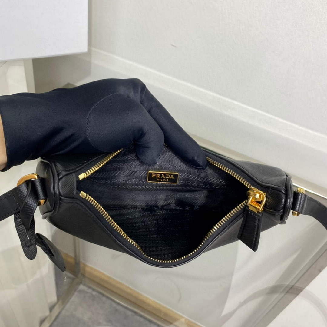 Prada 1BC204 Saffiano Leather Mini-Bag Black