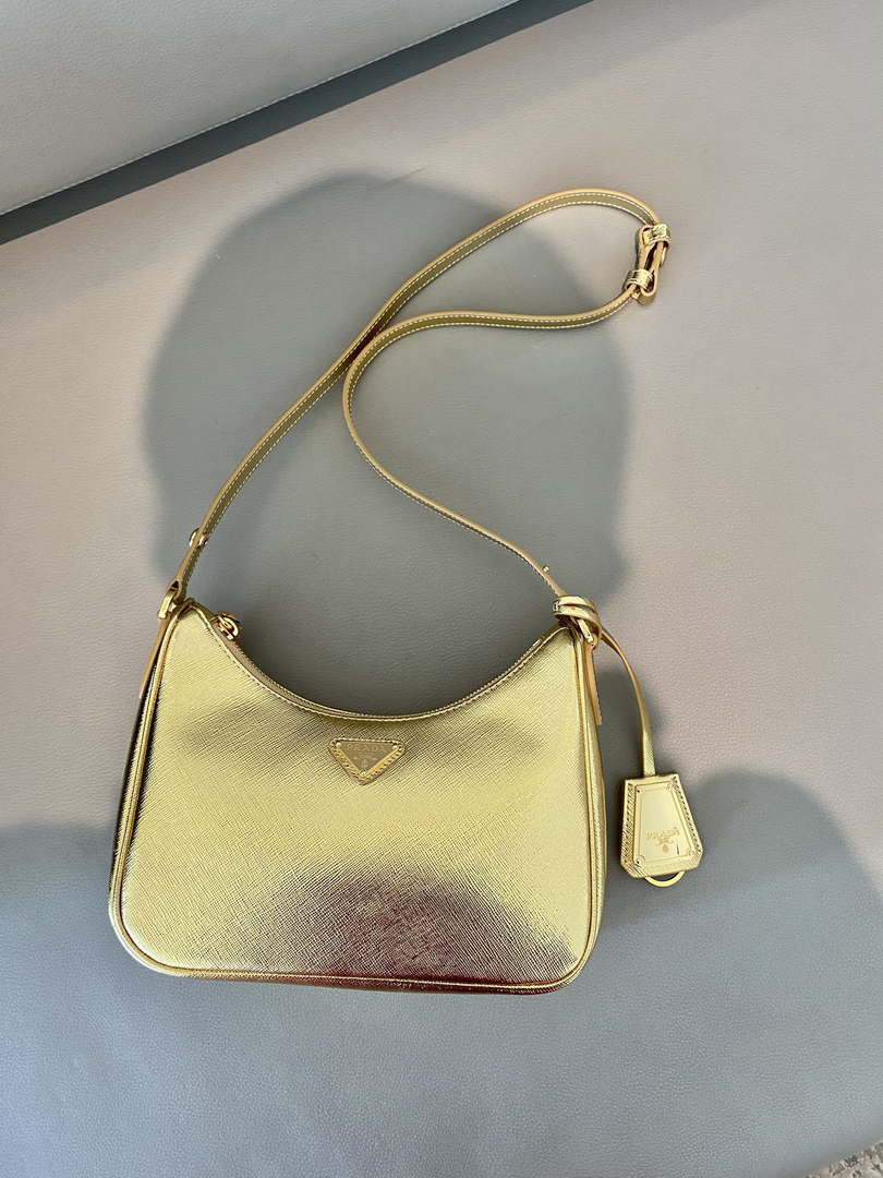 Prada 1BC204 Saffiano Leather Mini-Bag Gold