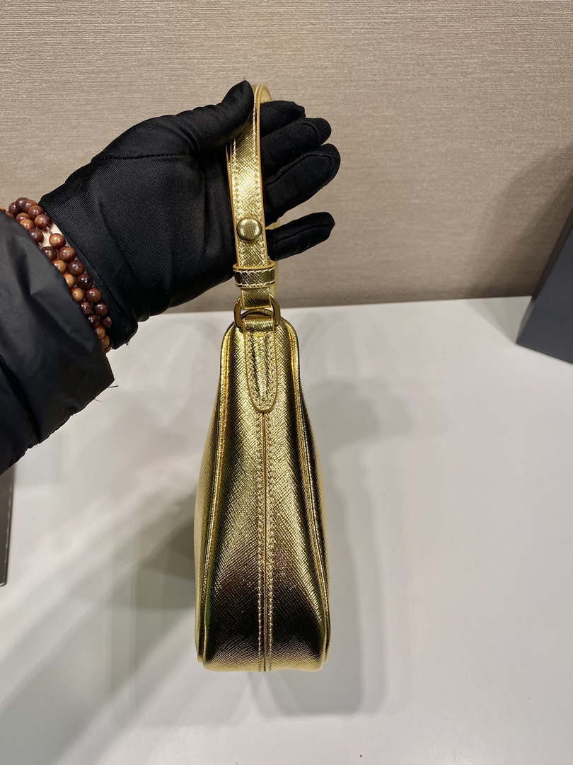 Prada 1BC204 Saffiano Leather Mini-Bag Gold