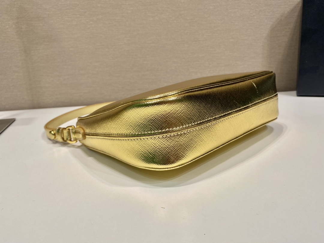 Prada 1BC204 Saffiano Leather Mini-Bag Gold - Default Title - View 6